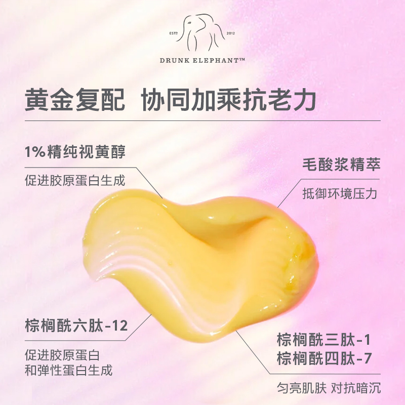 DRUNK ELEPHANT/醉象超A精华液1%A醇视黄醇抗皱紧致淡纹肌肤弹性 - 图2