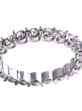 饰品跨境热卖新款手工戒指欧美时尚气质银色镶钻单戒女士指环