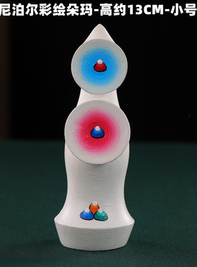 西藏实木彩绘三根本朵玛手工绘制佛前密宗供奉摆件藏式家用家用