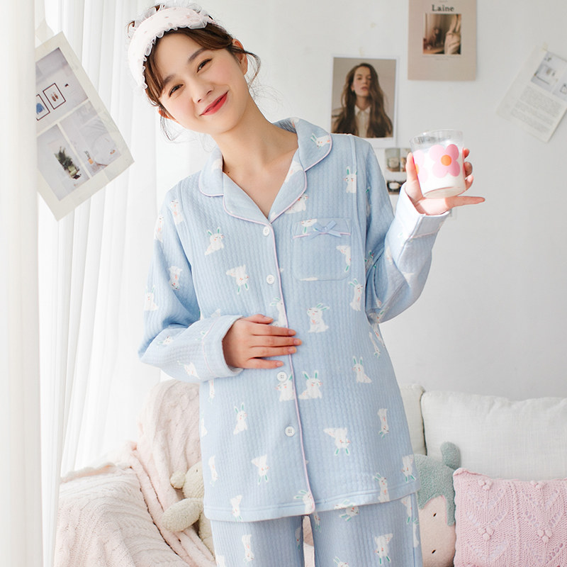 月子服12月份11产后秋冬季纯棉睡衣 孕良品家居服套装