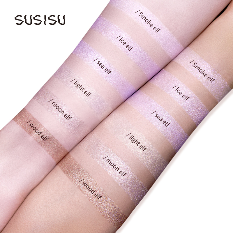 susisu苏西苏旗舰店susisu苏西苏仙子高光粉盘钻石宝石闪粉脸部烘焙修颜提亮光感侧影2