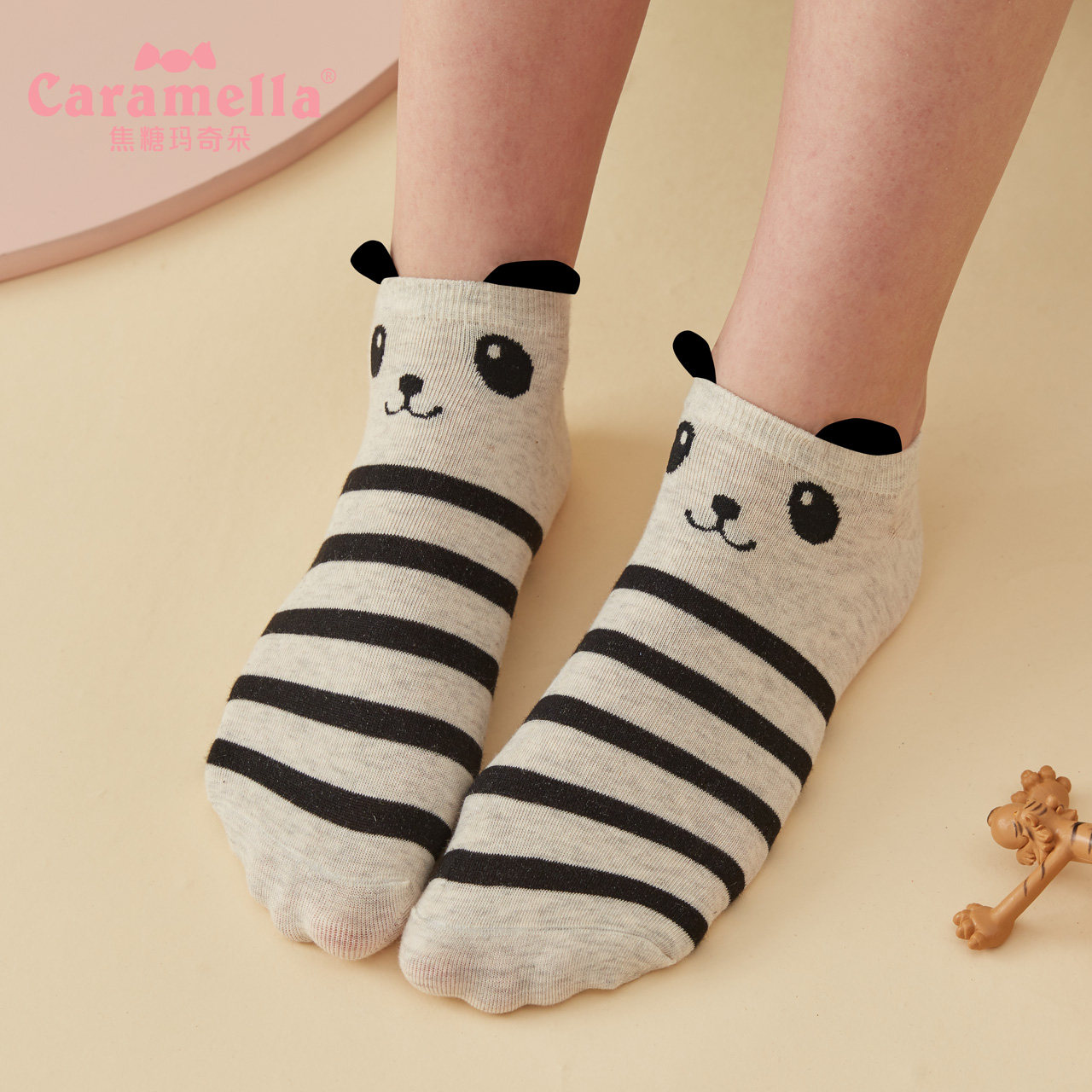 caramella女短中筒浅口棉卡通袜子 袜艺大唐短袜/打底袜/丝袜/美腿袜