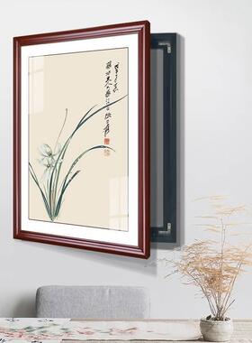 水果挂画电表箱装饰画免打孔竖款遮挡配电箱闸新中式餐厅客厅壁画