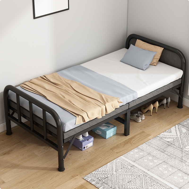 折叠床单人家用简易床办公室午睡神器便携小床出租屋成人硬板铁床 - 图2
