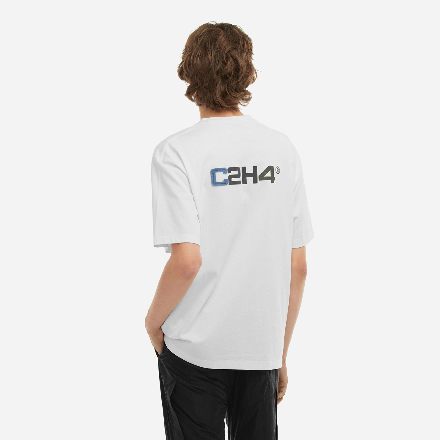 C2H4_Staff_Tee 经典Logo拼布 印花 员工短袖T恤#Staff员工系列 - 图2