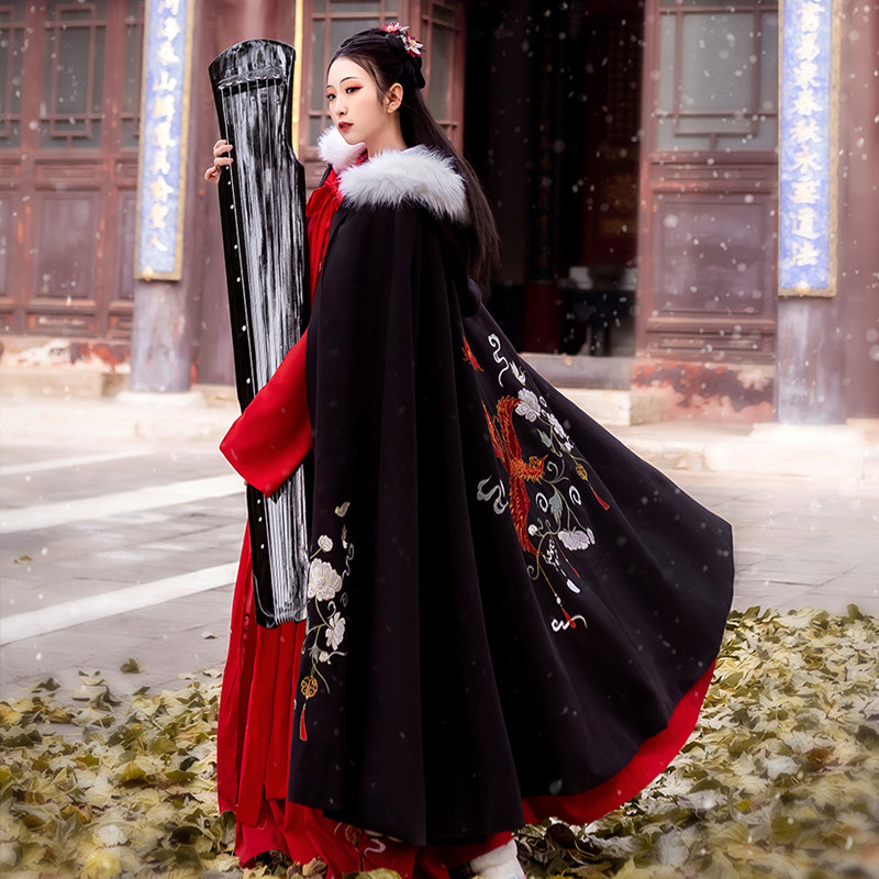 栾凰原创正品【凤羽】加厚珊瑚绒汉服 栾凰汉服