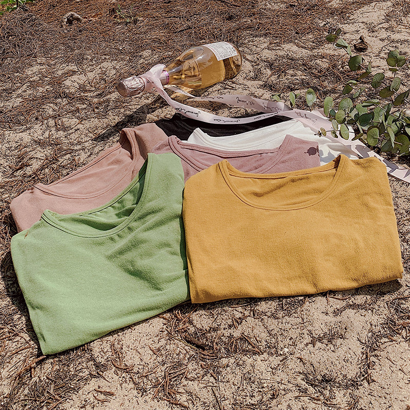 妖精可可短袖初恋白色打底内搭t恤 妖精可可T恤