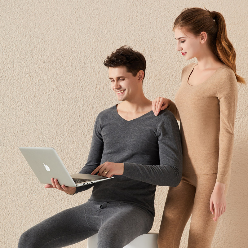 妖精可可旗舰店正品德绒保暖内衣 妖精可可保暖套装