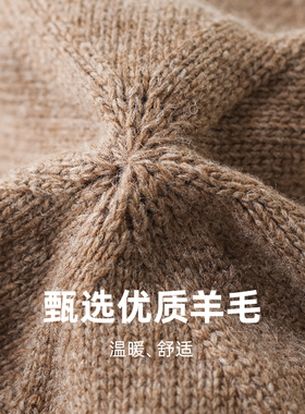 fuchema立禾素款针织鸭舌帽
