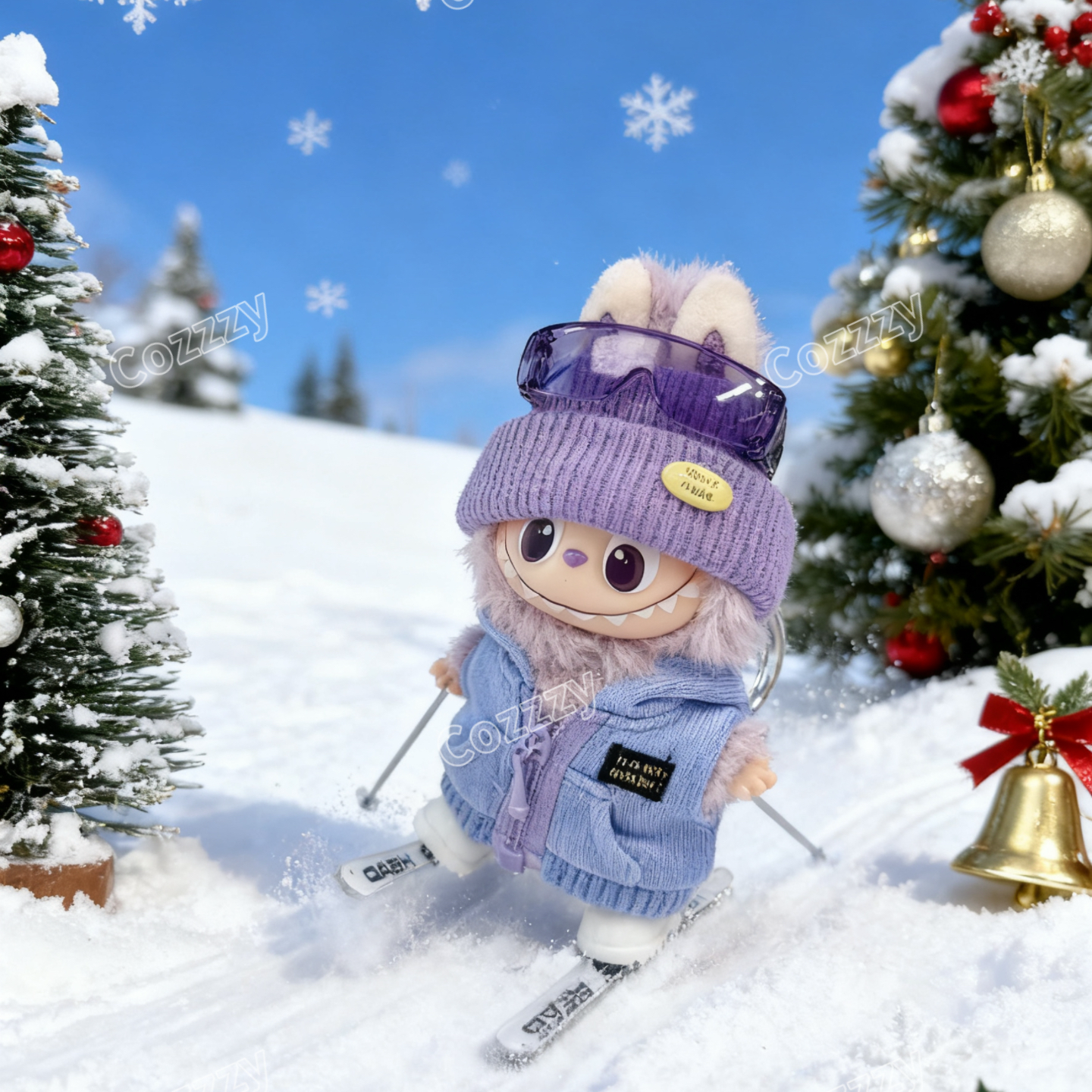 Labubu4.0双板滑雪娃衣10cm  Kitty联名滑雪单板 盲盒拉布布娃衣,淘宝优惠券,粉丝福利购,淘宝优惠卷