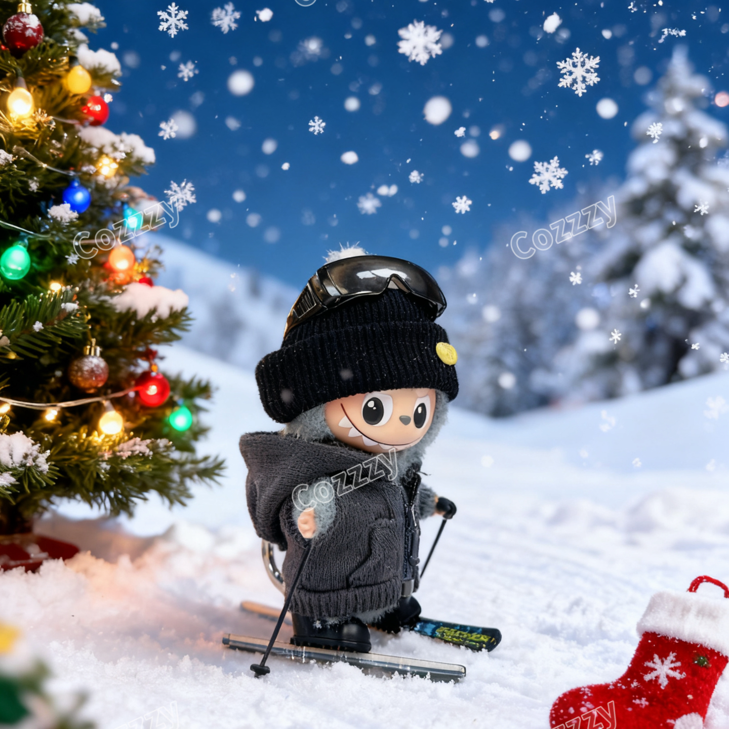 Labubu4.0双板滑雪娃衣10cm  Kitty联名滑雪单板 盲盒拉布布娃衣,淘宝优惠券,粉丝福利购,淘宝优惠卷