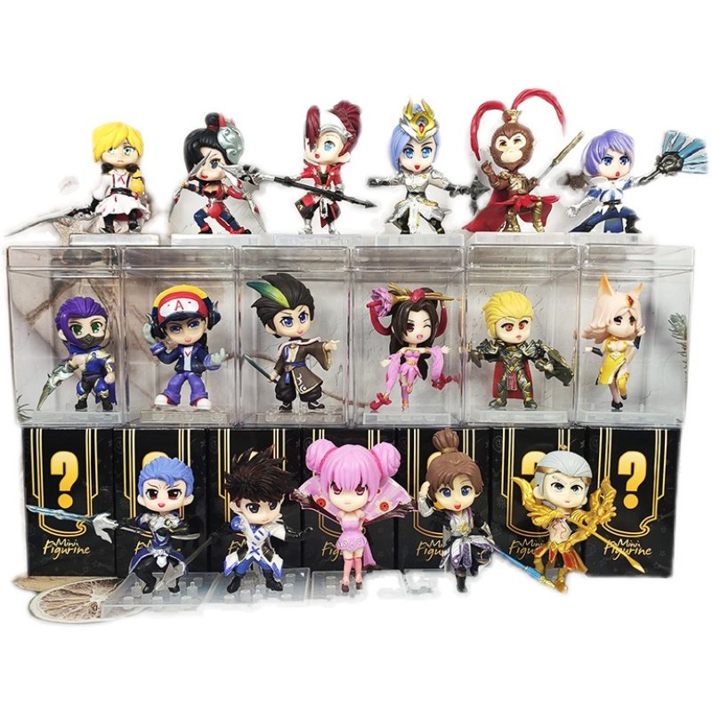 王者荣耀手办王者荣耀手办盲盒玩具公仔玩偶模型蛋糕车载摆件男生居家装饰