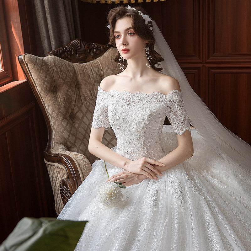 轻主2020新款新娘气质豪华婚纱裙 繁佑婚纱