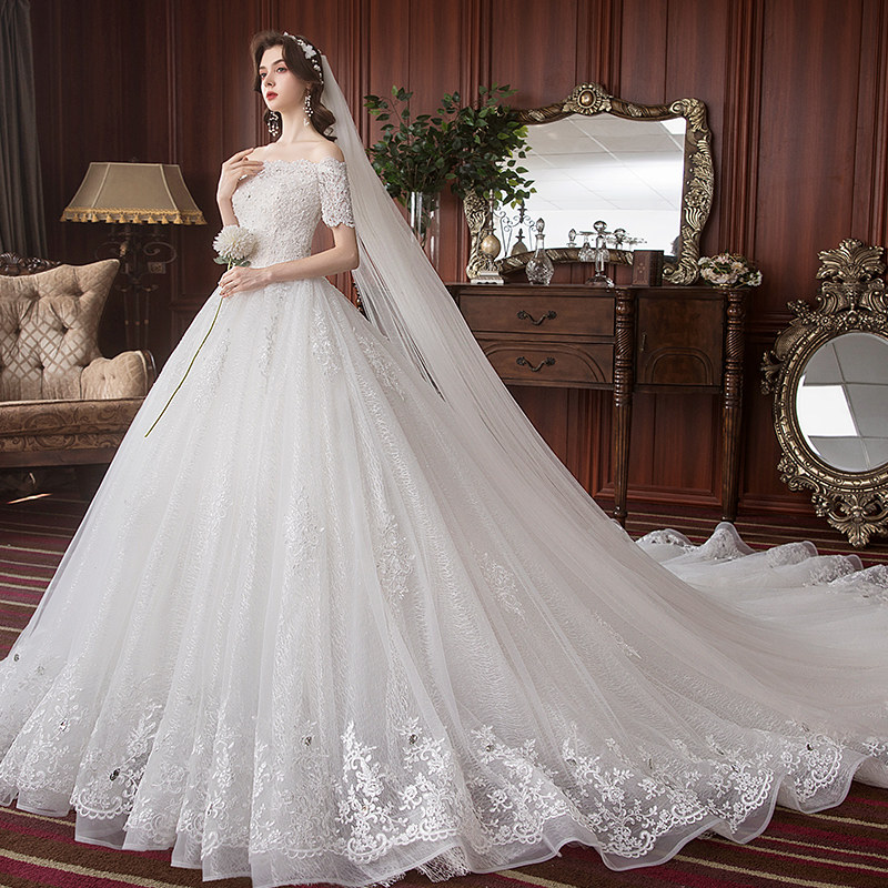 轻主2020新款新娘气质豪华婚纱裙 繁佑婚纱