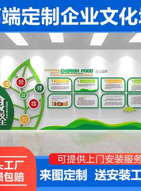 公司企业工厂餐厅食堂文化墙定制设计制作节约粮食文化宣传背景墙