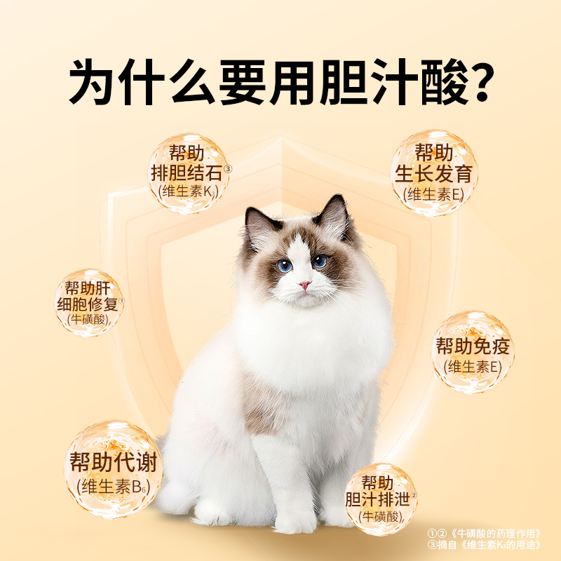 胆汁酸宠物猫咪狗狗肝脏呵护泪痕泪溢老年犬猫增强免疫力呵护肝胆-图2