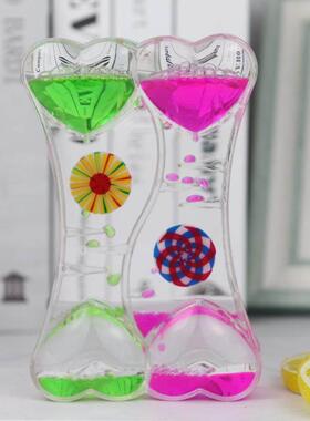 创意液体沙漏油滴流沙摆件油漏计时器儿童节礼物送学生毕业新年礼