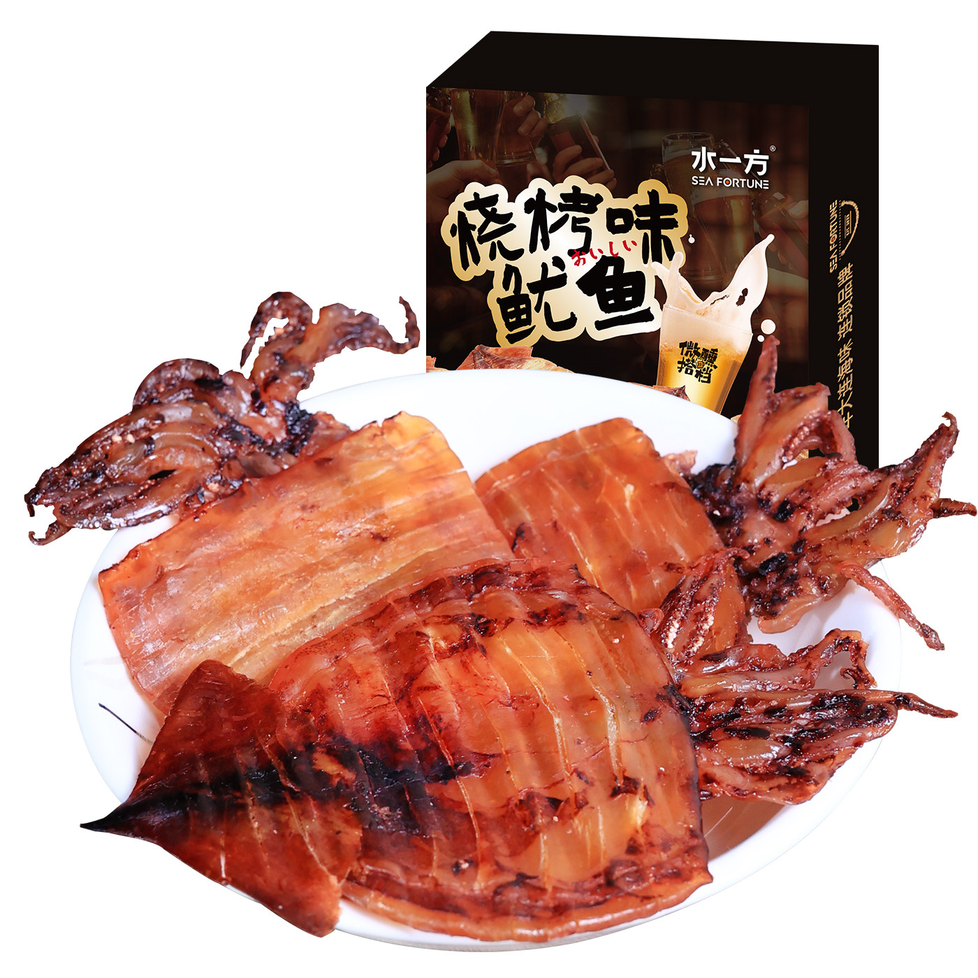 水一方烧烤味小鱿鱼大连特产铁板鱿鱼干盒装即食海味零食,淘宝优惠券,粉丝福利购,淘宝优惠卷
