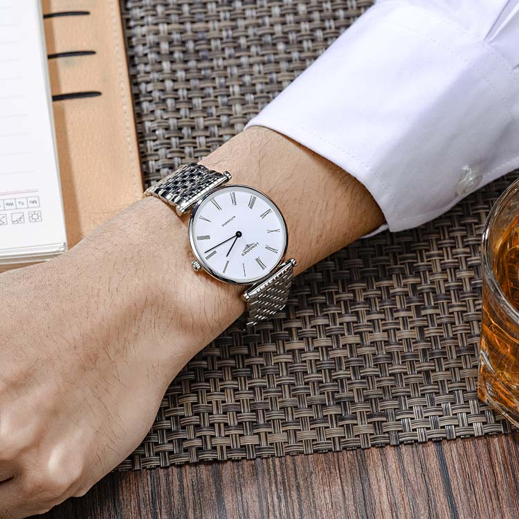 瑞士正品浪琴longines-嘉岚系列超薄自动机械手表男L4.908.4.11.6