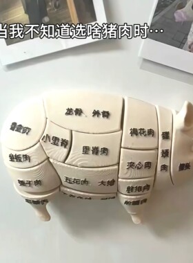 太有意思啦！猪肉分解模型冰箱贴
