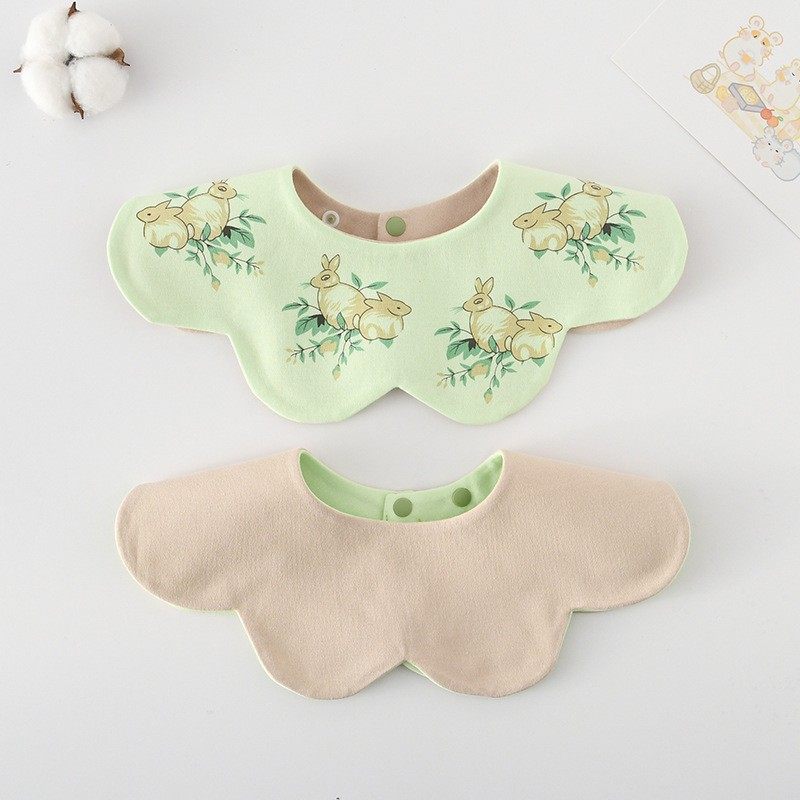 新款婴幼儿纯棉A类花瓣围兜双面口水巾韩版口水兜360度造型小围嘴,淘宝优惠券,粉丝福利购,淘宝优惠卷