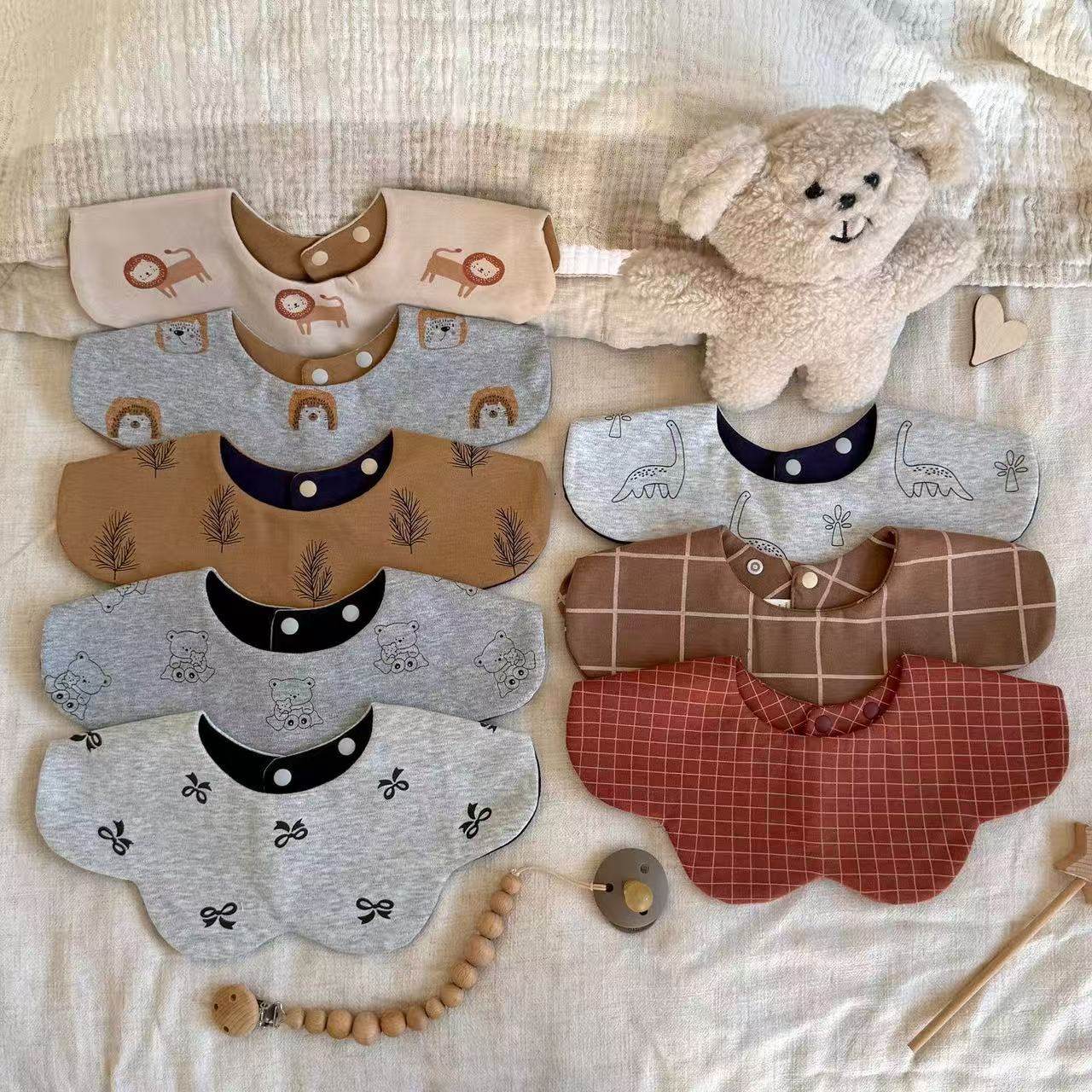 宝宝围兜新生儿用品可爱风婴儿围嘴柔软舒适双面纯棉加大高颜值,淘宝优惠券,粉丝福利购,淘宝优惠卷