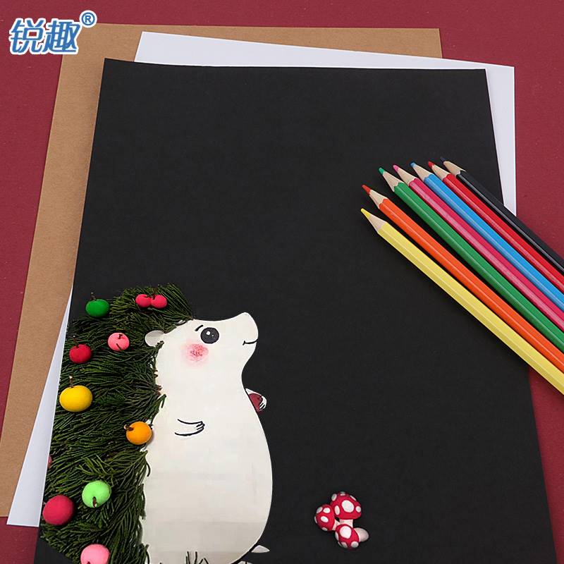 250克g白卡纸 黑卡纸 牛皮卡纸a4/a3/8开4k绘画彩铅卡纸手工厚硬卡纸