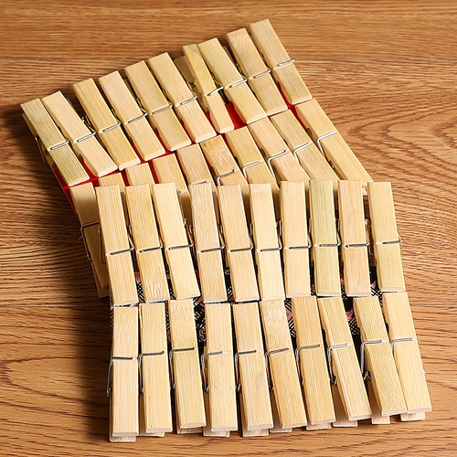 100 кусочков бамбуковых деревянных слоев, ветрозащитные солнцы -засушливые зажим для одежды, небольшой зажим, стеганое одеяло, деревянный клип, бамбуковый клип, бесплатная доставка