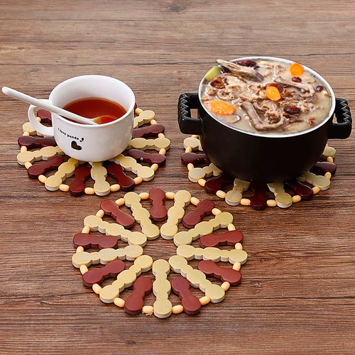 10 бамбуковые накладки для блюд с теплоизоляционной панель