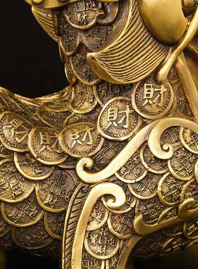 BK9K铜貔貅摆件一对天禄旺寿貔貅招财聚财金钱皮丘客厅办公