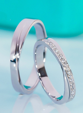 PRINGXY情侣铂金进口戒指