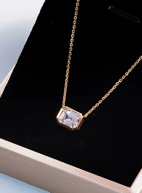 方形方糖宝塔项链送女友