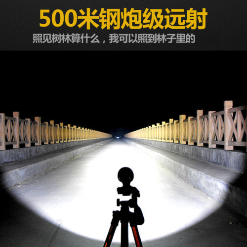 SHENYU神鱼 强光手电筒可充电户外家用大功率探照灯1007爆款 - 图0