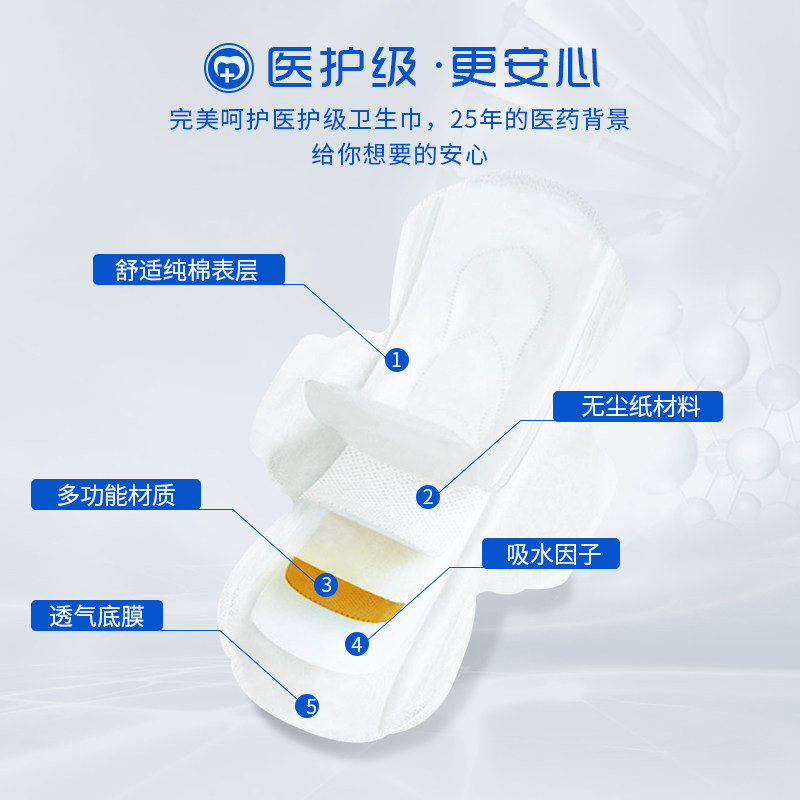 完美呵护轻薄纯棉女整箱品牌卫生巾 完美呵护卫生巾