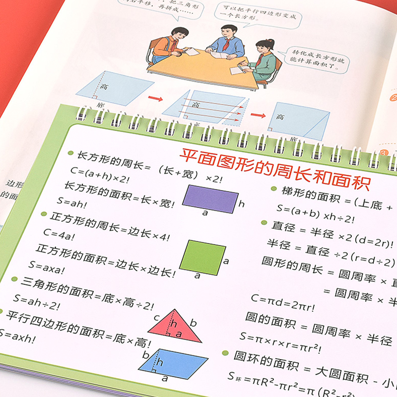 小学数学公式大全图表台历手卡片基础知识考点及定律手册1至6年级-图1