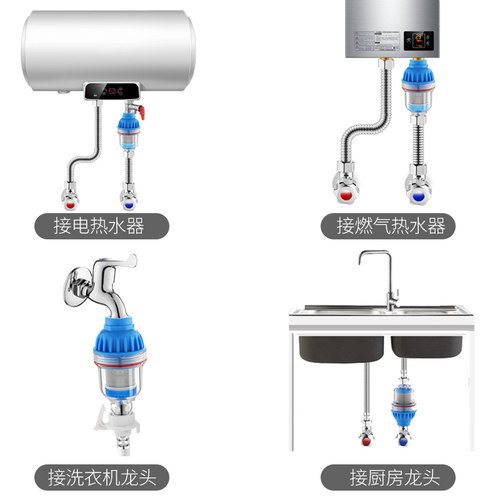 免换芯家用壁挂炉电热水器进水自来水前置阻垢过滤器滤水宝净水器 - 图2
