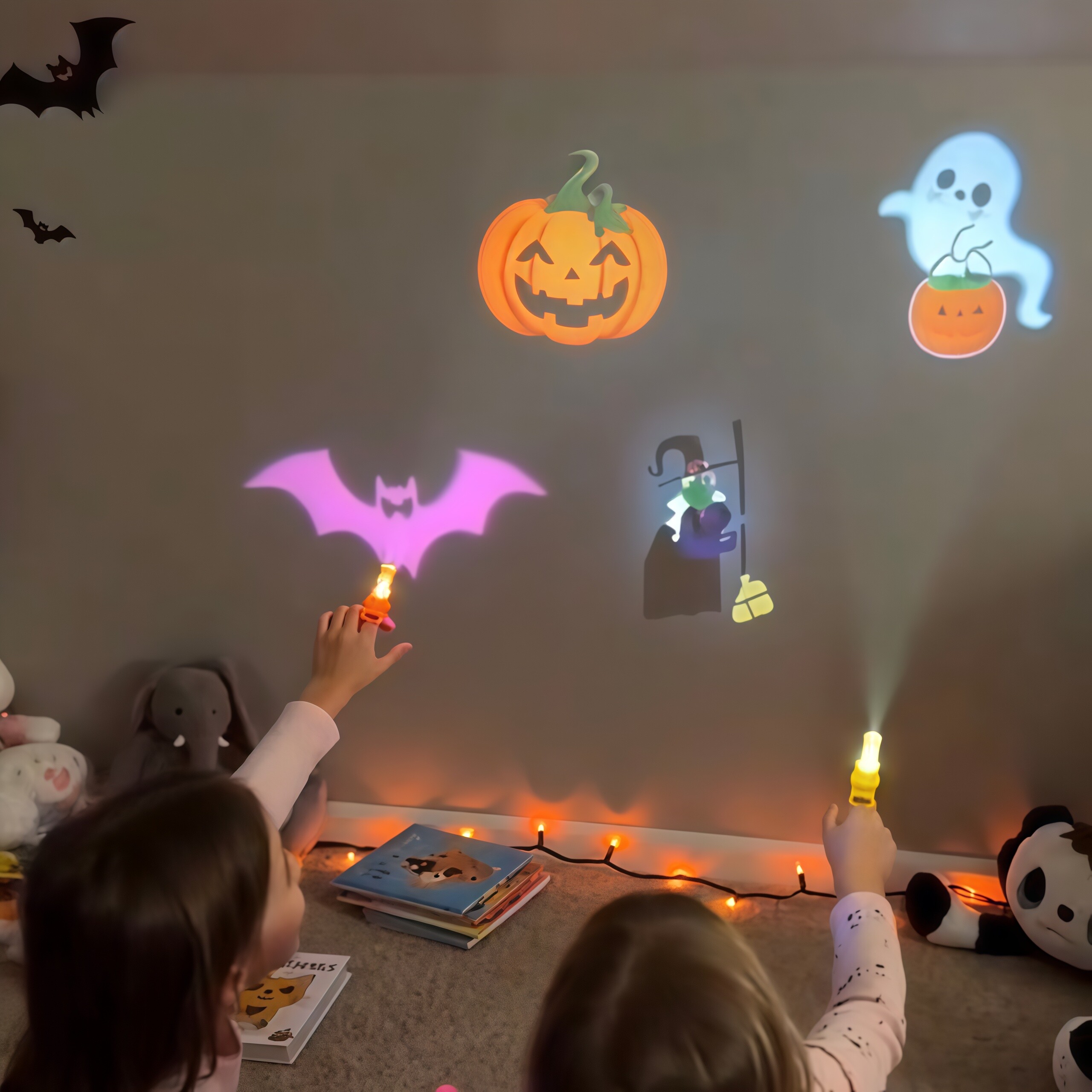 Halloween glowing finger projector lamp