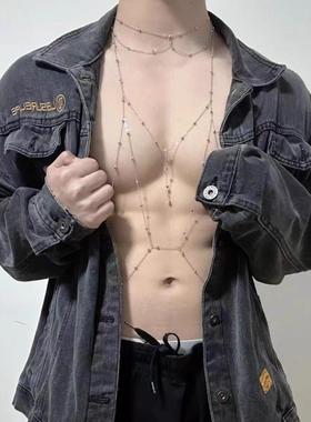 男士身体链性感小众胸肌