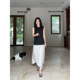 ເສື້ອຢືດແບບ A-line slimming temperament summer tops versatility ໃໝ່