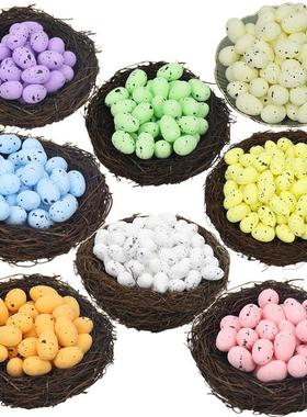 鸟窝道具藤编鸟巢工艺品仿真装饰