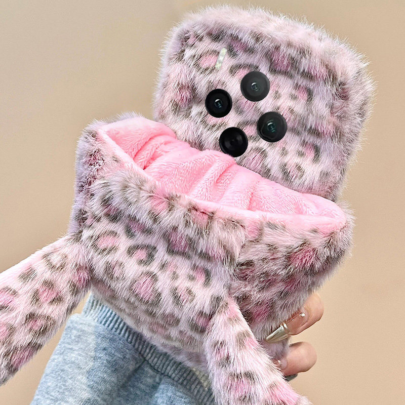 毛绒豹纹兔子耳朵适用vivox300pro手机壳x200ultra卡通x100spro立体x90毛茸茸x9plus秋冬x21i毛毛x60冬天vivo,淘宝优惠券,粉丝福利购,淘宝优惠卷