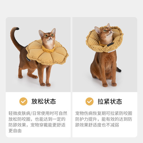 HiDREAM伊丽莎白圈头套猫咪狗狗绝育术后防舔脚 挠耳朵宠物耻辱圈 - 图1