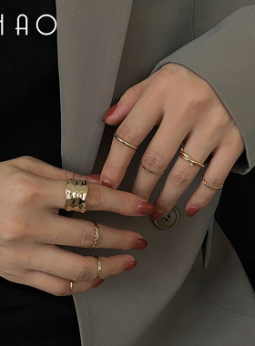 ins8件套小众设计个性关节戒指