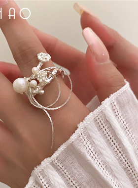 IJIHAO女合金珍珠复古戒指