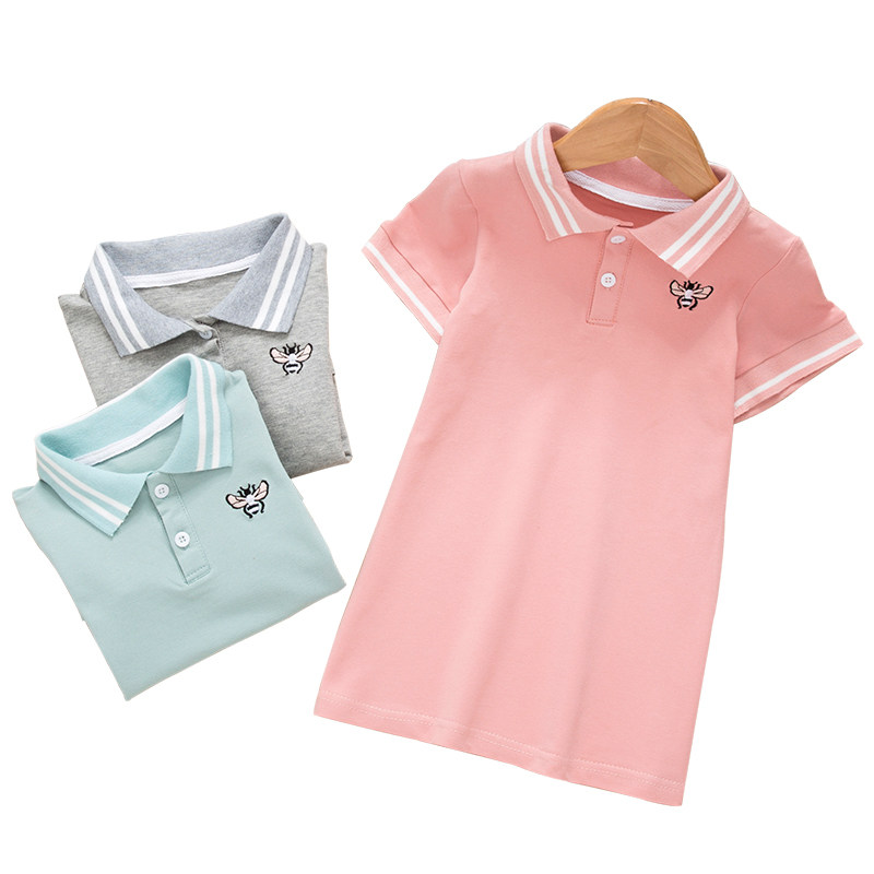 女童连衣裙夏装2020 polo衫裙 童巴朵连衣裙
