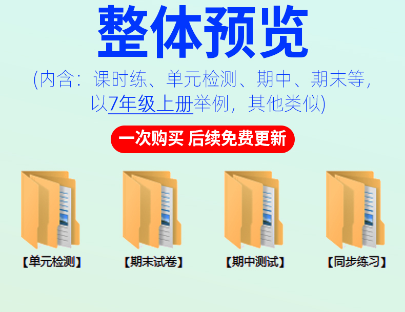 人教版初中历史试卷试题同步练习单元检测期中期末测试课时练习题七八九年级上册下册初一初二初三知识梳理总结2024资料全套电子版-图0