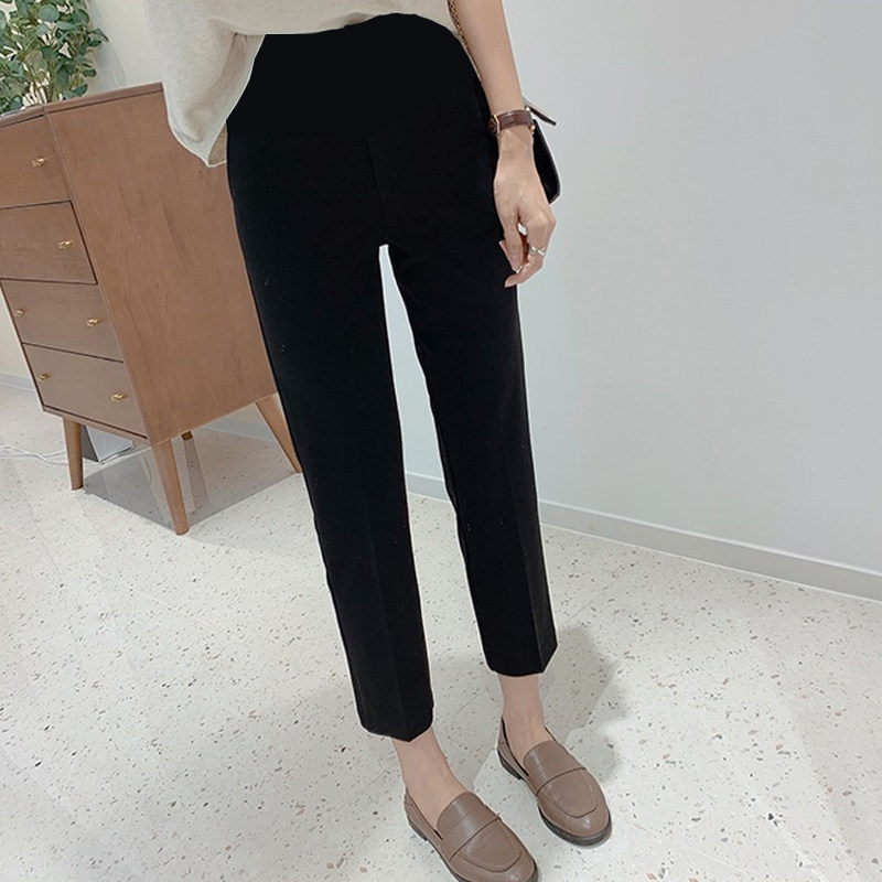 孕妇烟管西装裤九分春秋职业裤子 布衣妈咪孕妇直筒裤