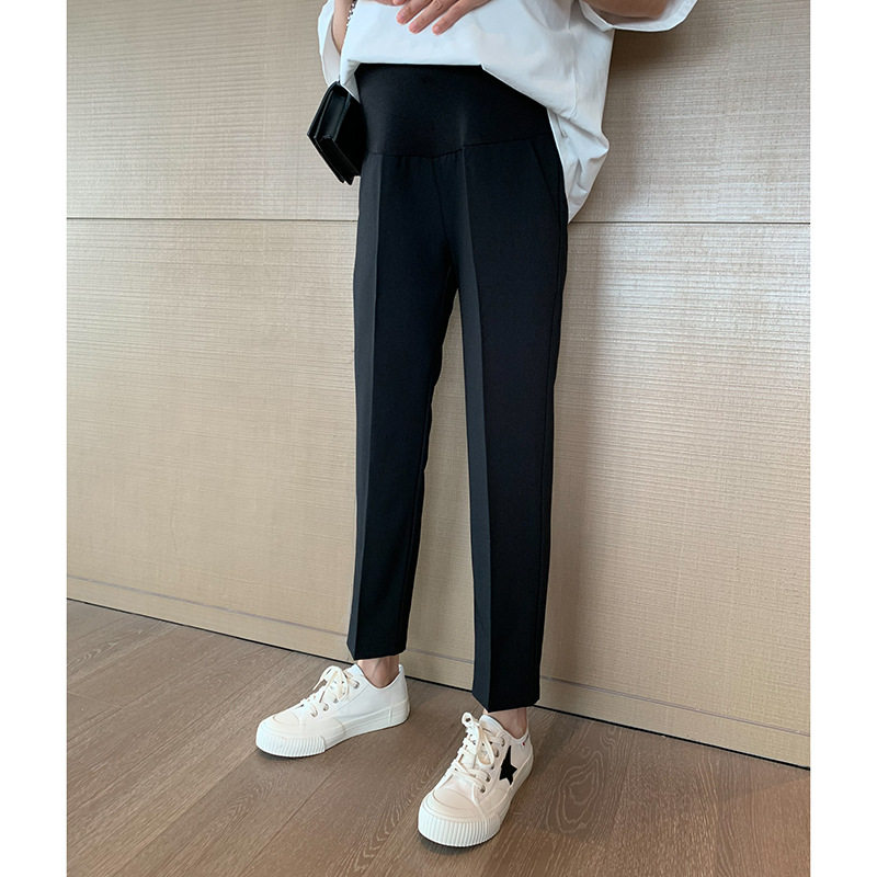 孕妇九分韩国春秋季款外穿子西装裤 布衣妈咪孕妇直筒裤