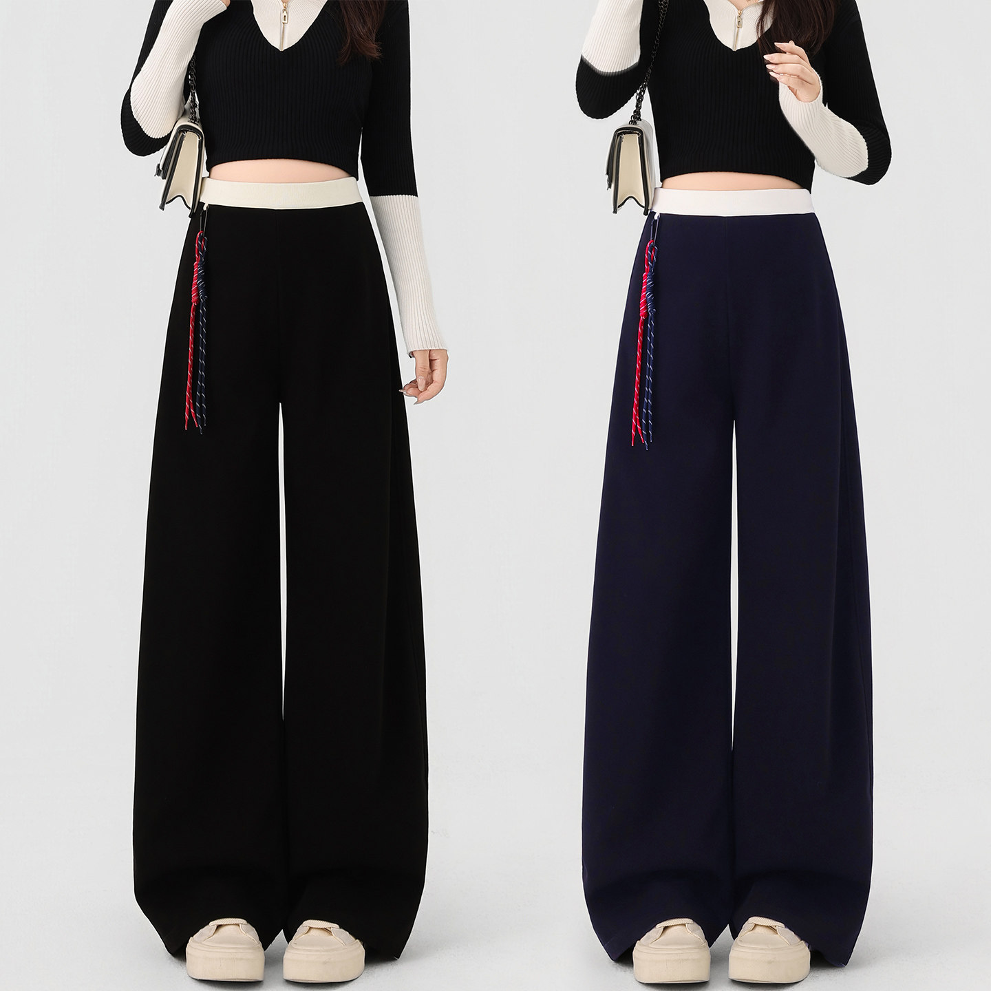 无托腹孕妇阔腿裤子冬季2025新款外穿不勒肚子休闲直筒拖地裤秋装,淘宝优惠券,粉丝福利购,淘宝优惠卷