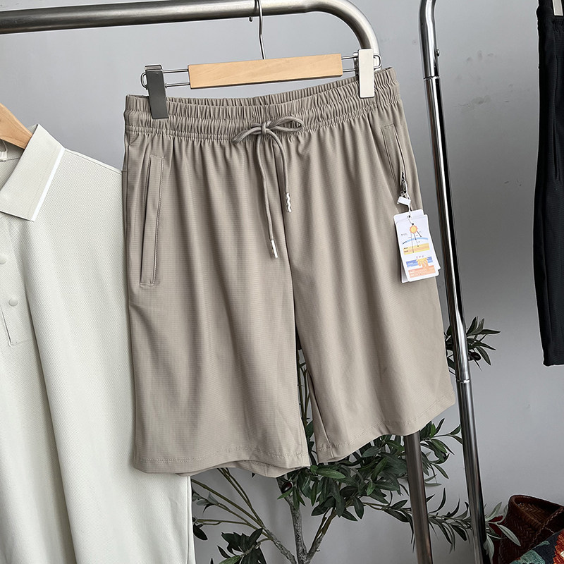 透气肌理感网格 夏季男士速干四面弹冰丝运动短裤五分裤,淘宝优惠券,粉丝福利购,淘宝优惠卷